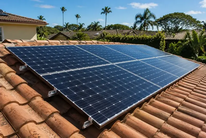 Installation de panneaux solaires au Thoronet